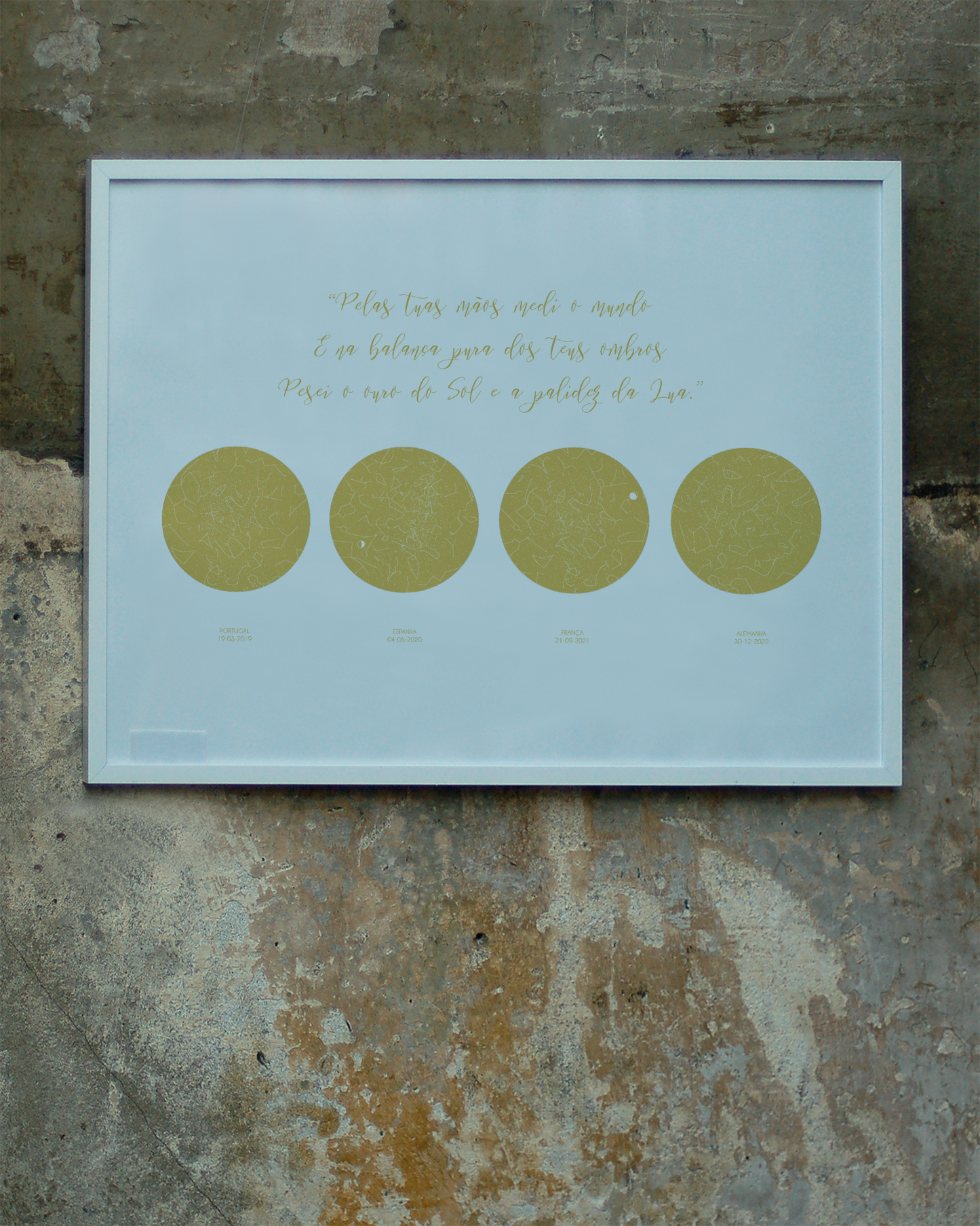 Poster 40x50 com 4 Mapas de Estrelas
