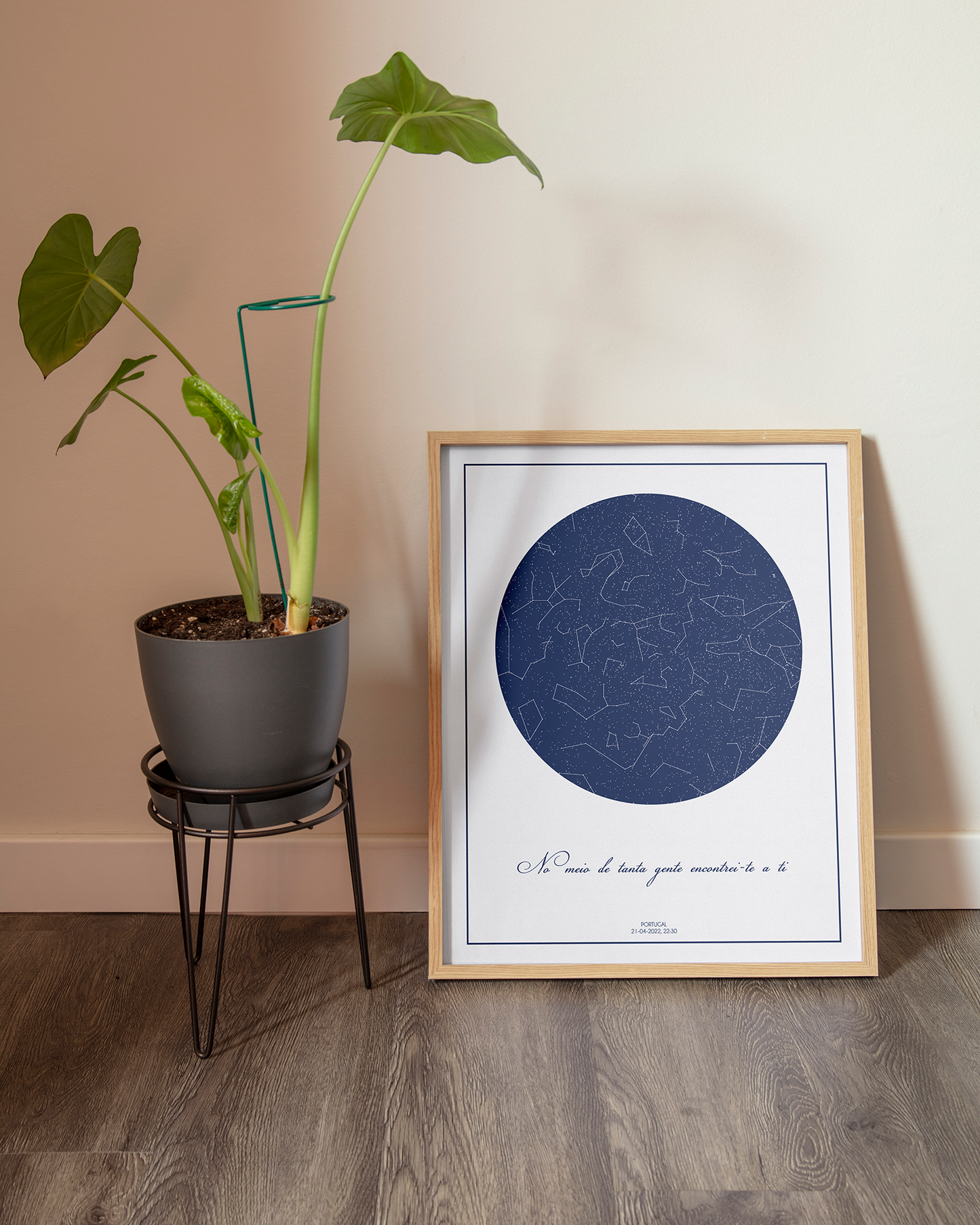 Poster 40x50 com 1 Mapa de Estrelas