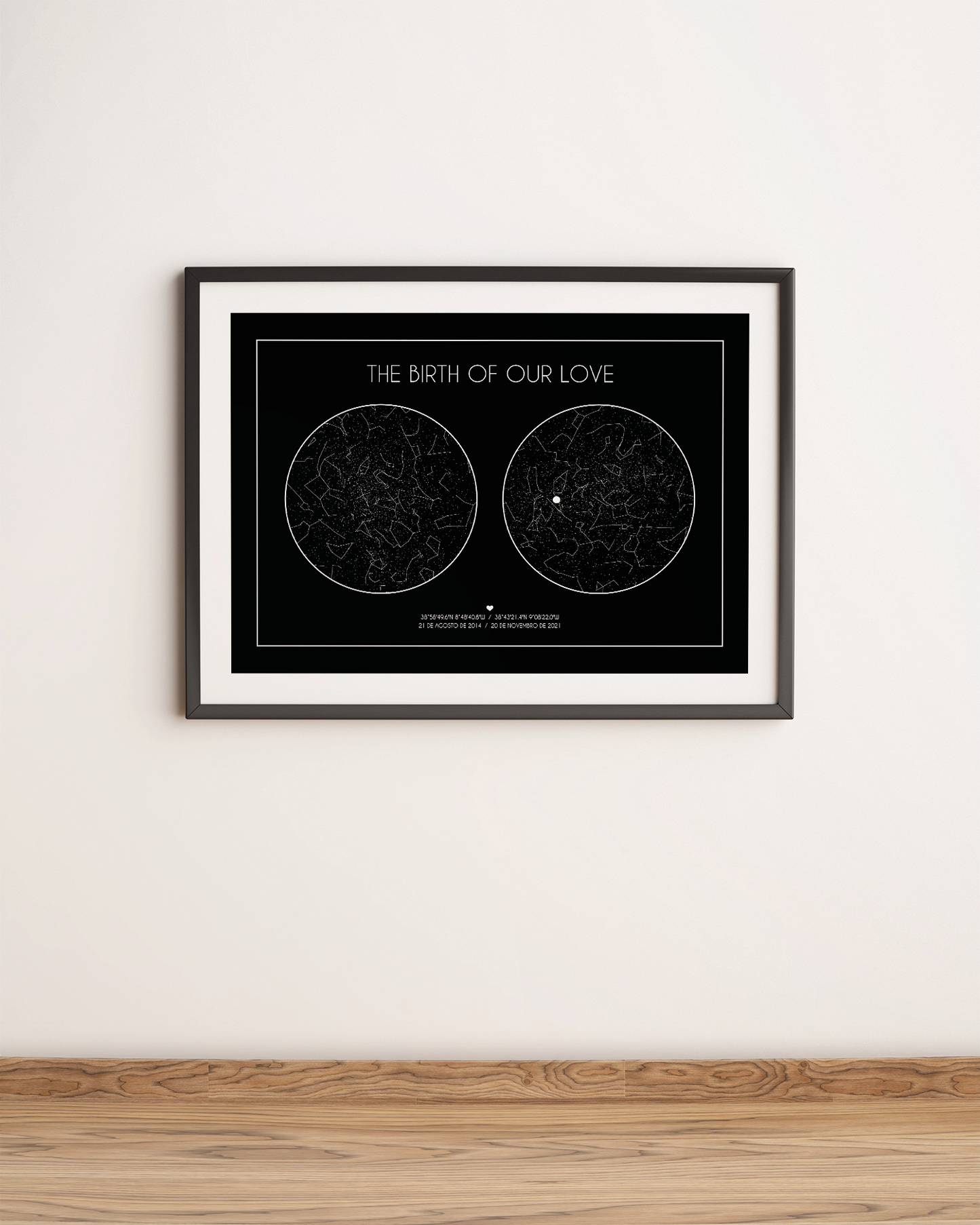 Poster 21x30 com 2 Mapas de Estrelas