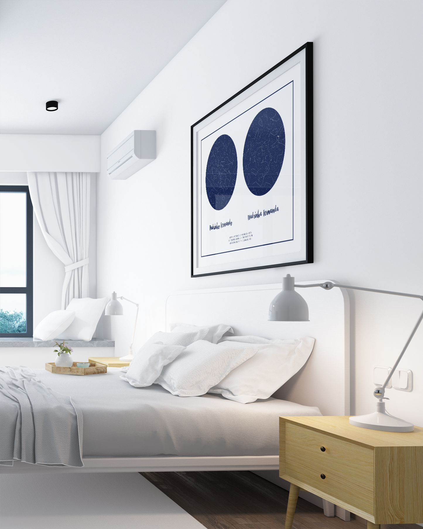 Poster 50x70 com 2 Mapas de Estrelas