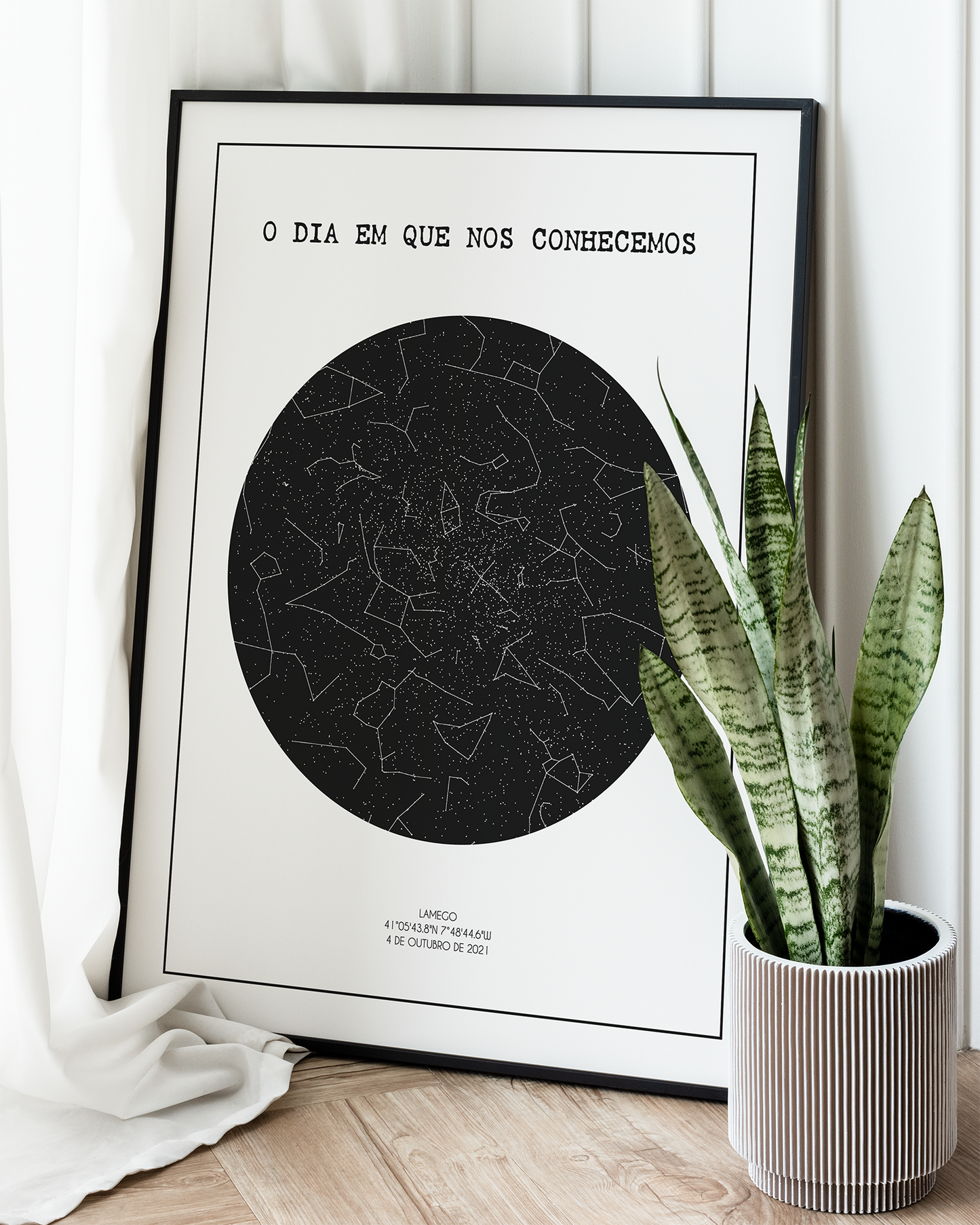 Poster 30x40 com 1 Mapa de Estrelas