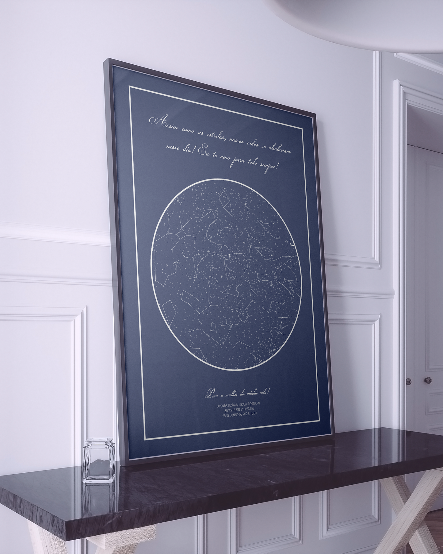Poster 50x70 com 1 Mapa de Estrelas