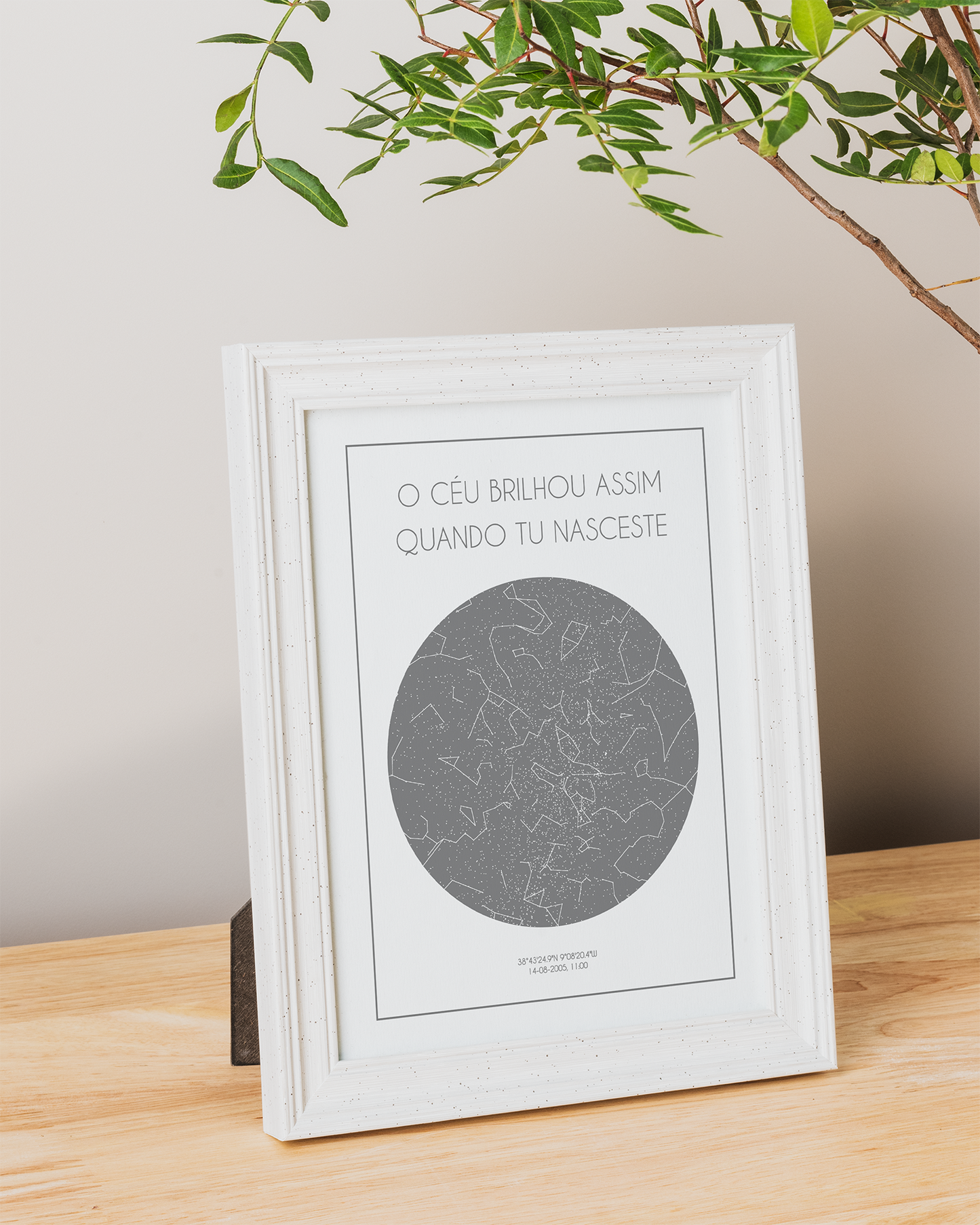 Poster 18x24 com 1 Mapa de Estrelas