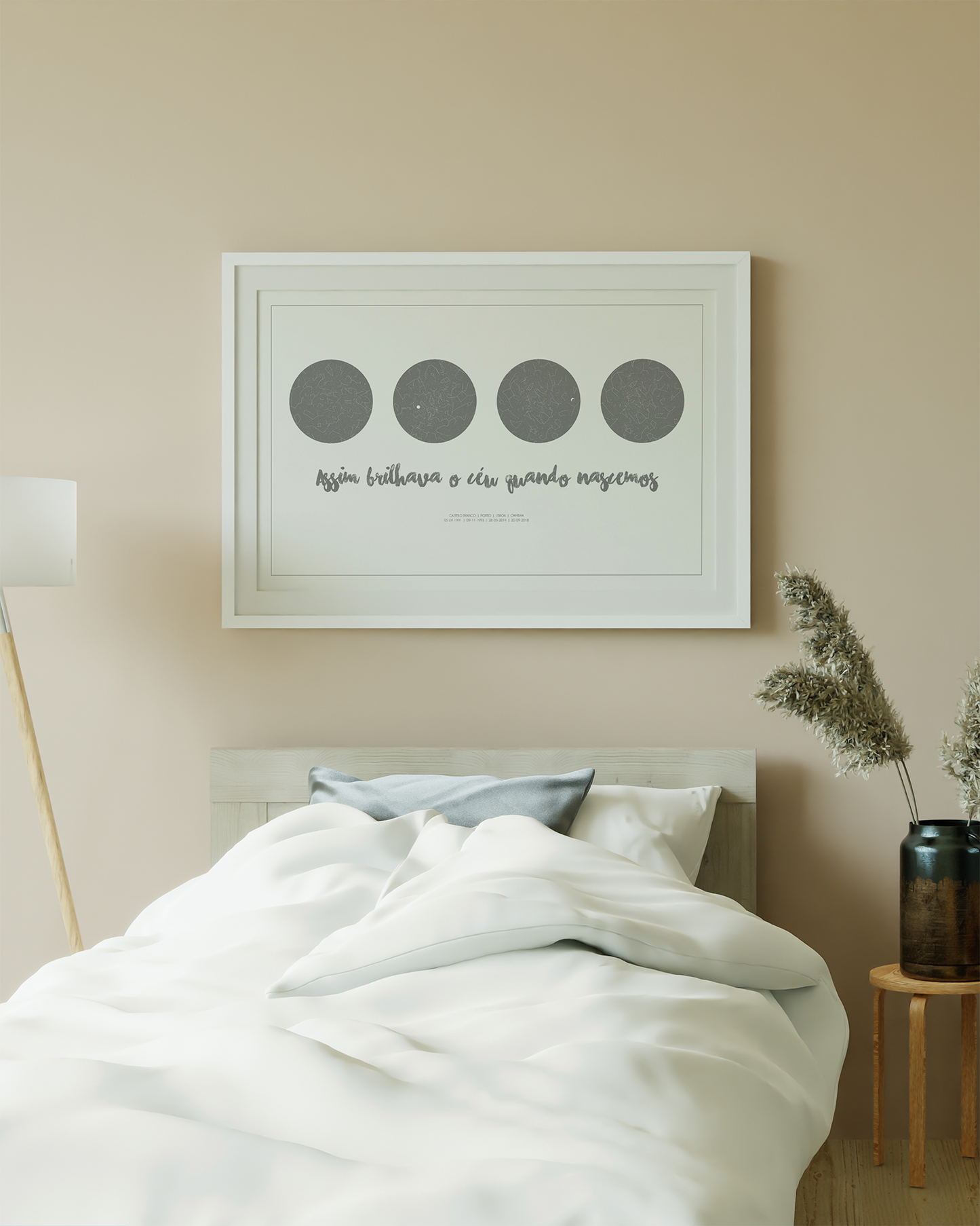 Poster 50x70 com 4 Mapas de Estrelas