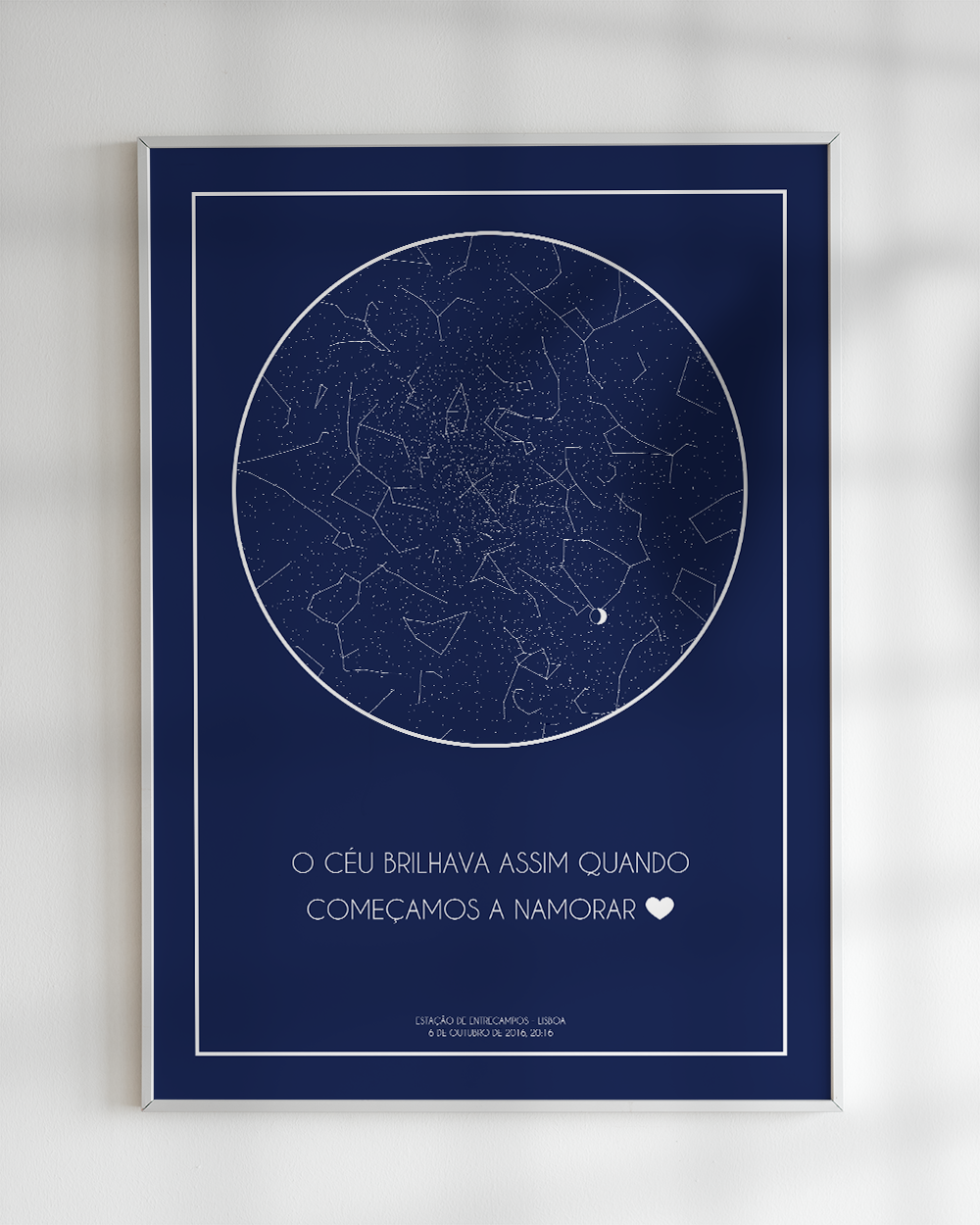 Poster 50x70 com 1 Mapa de Estrelas