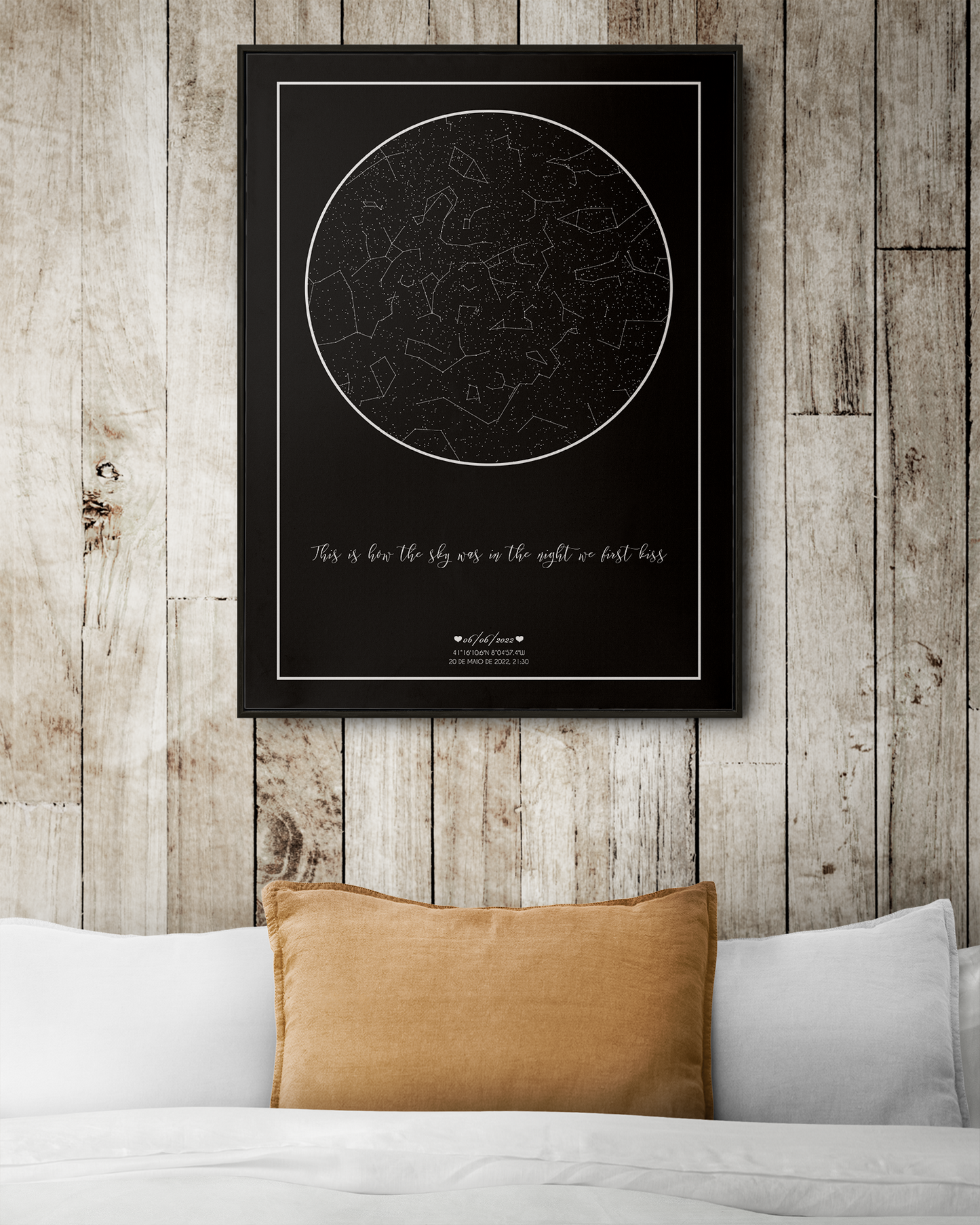 Poster 50x70 com 1 Mapa de Estrelas