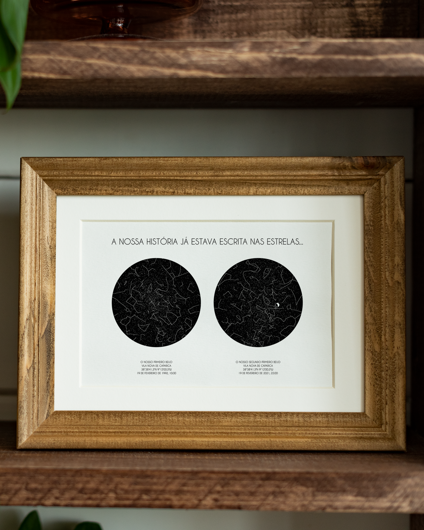 Poster 21x30 com 2 Mapas de Estrelas