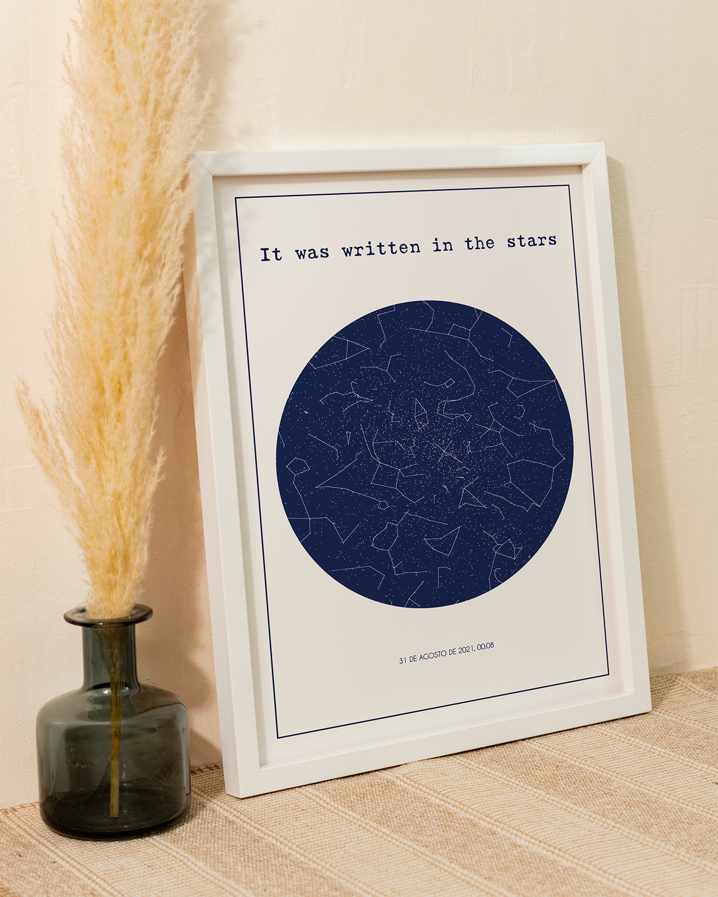 Poster 30x40 com 1 Mapa de Estrelas