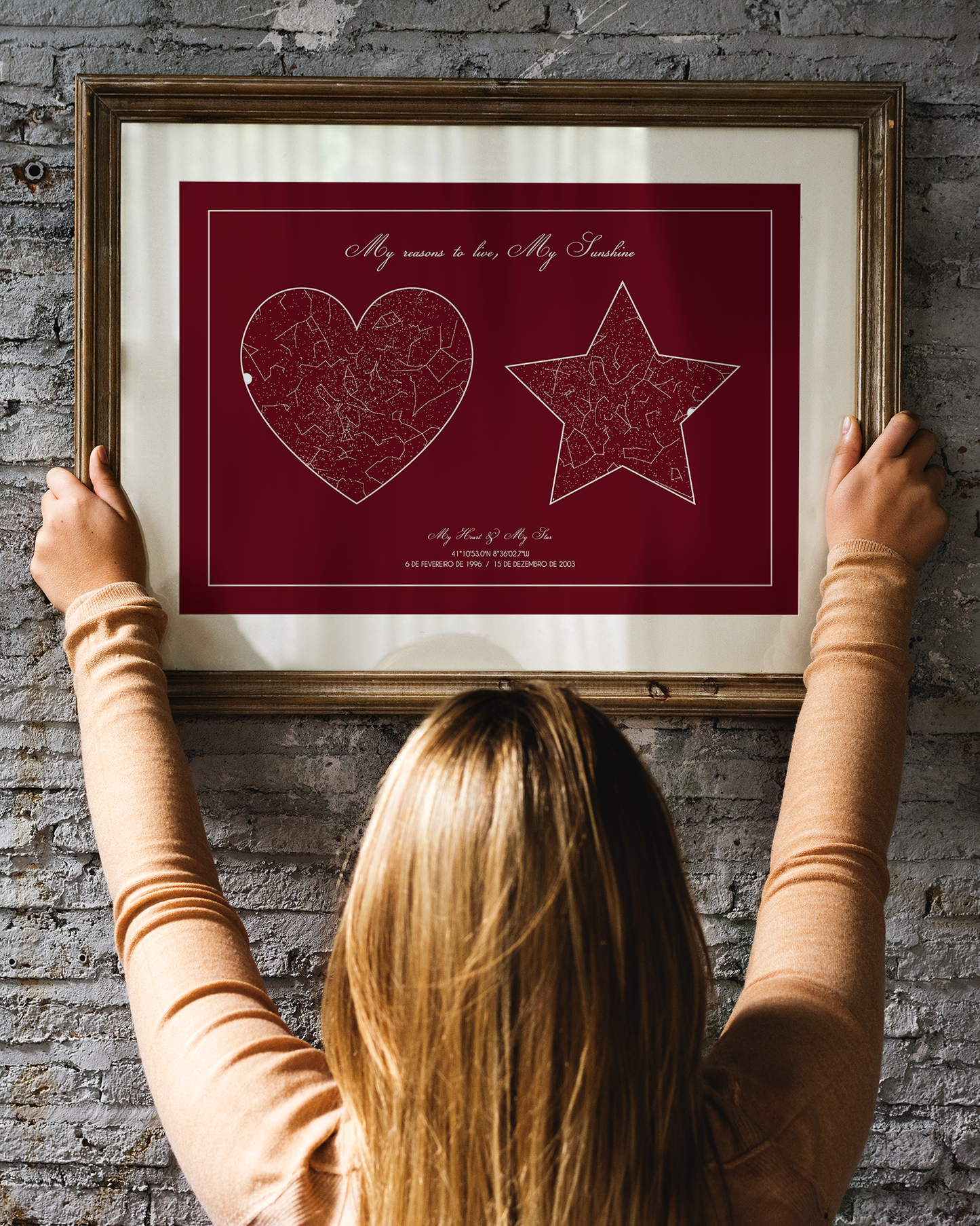 Poster 21x30 com 2 Mapas de Estrelas