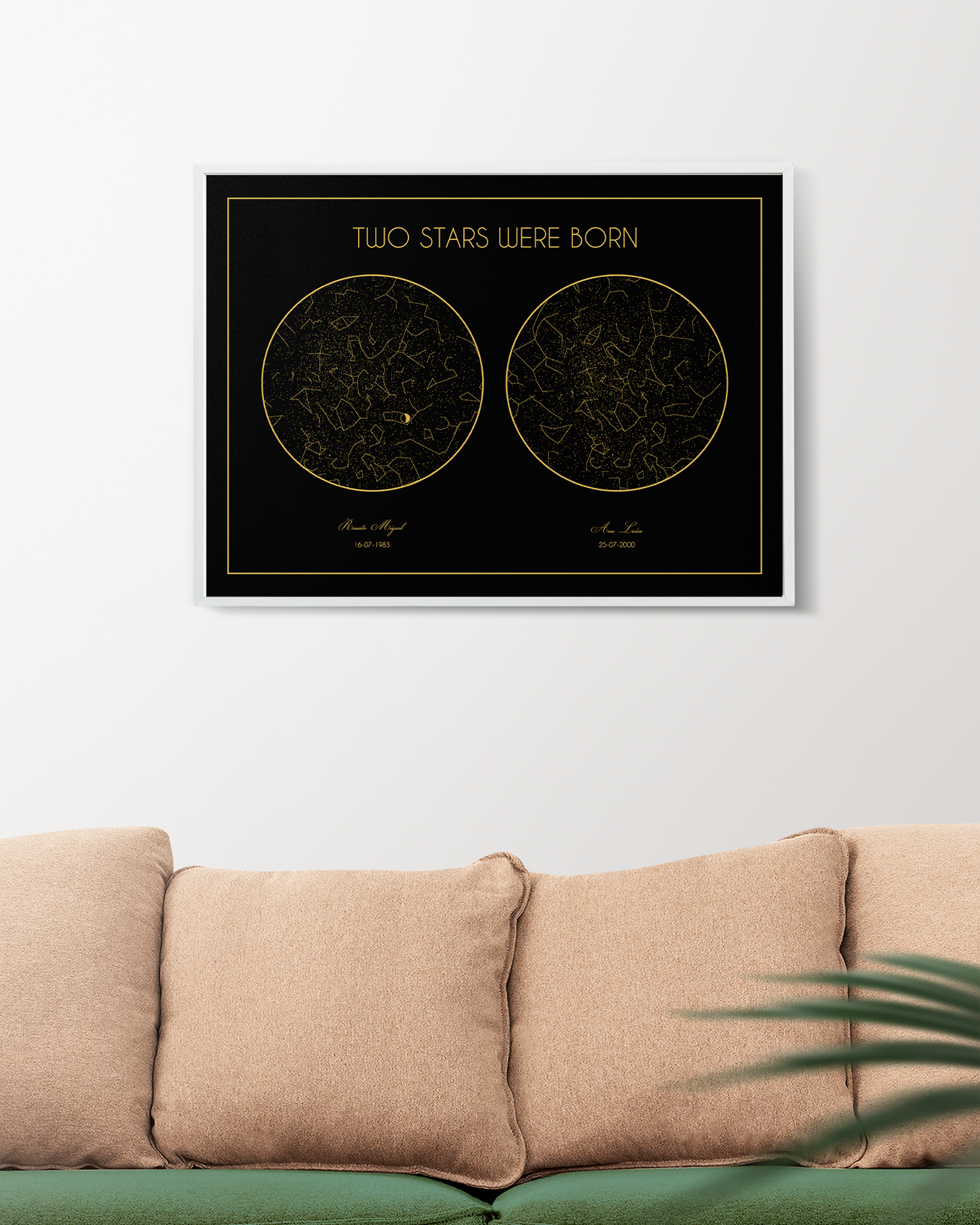 Poster 30x40 com 2 Mapas de Estrelas