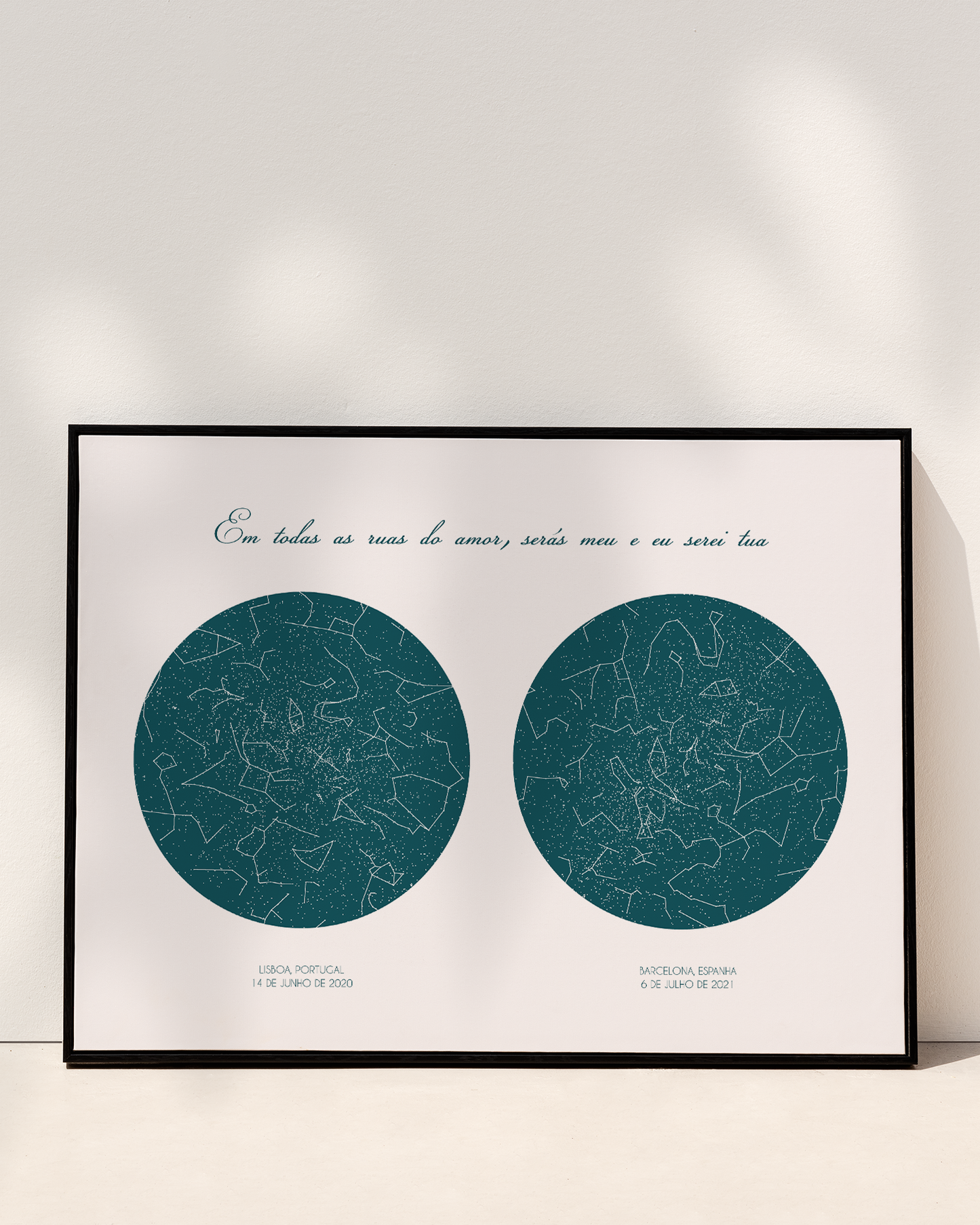 Poster 50x70 com 2 Mapas de Estrelas