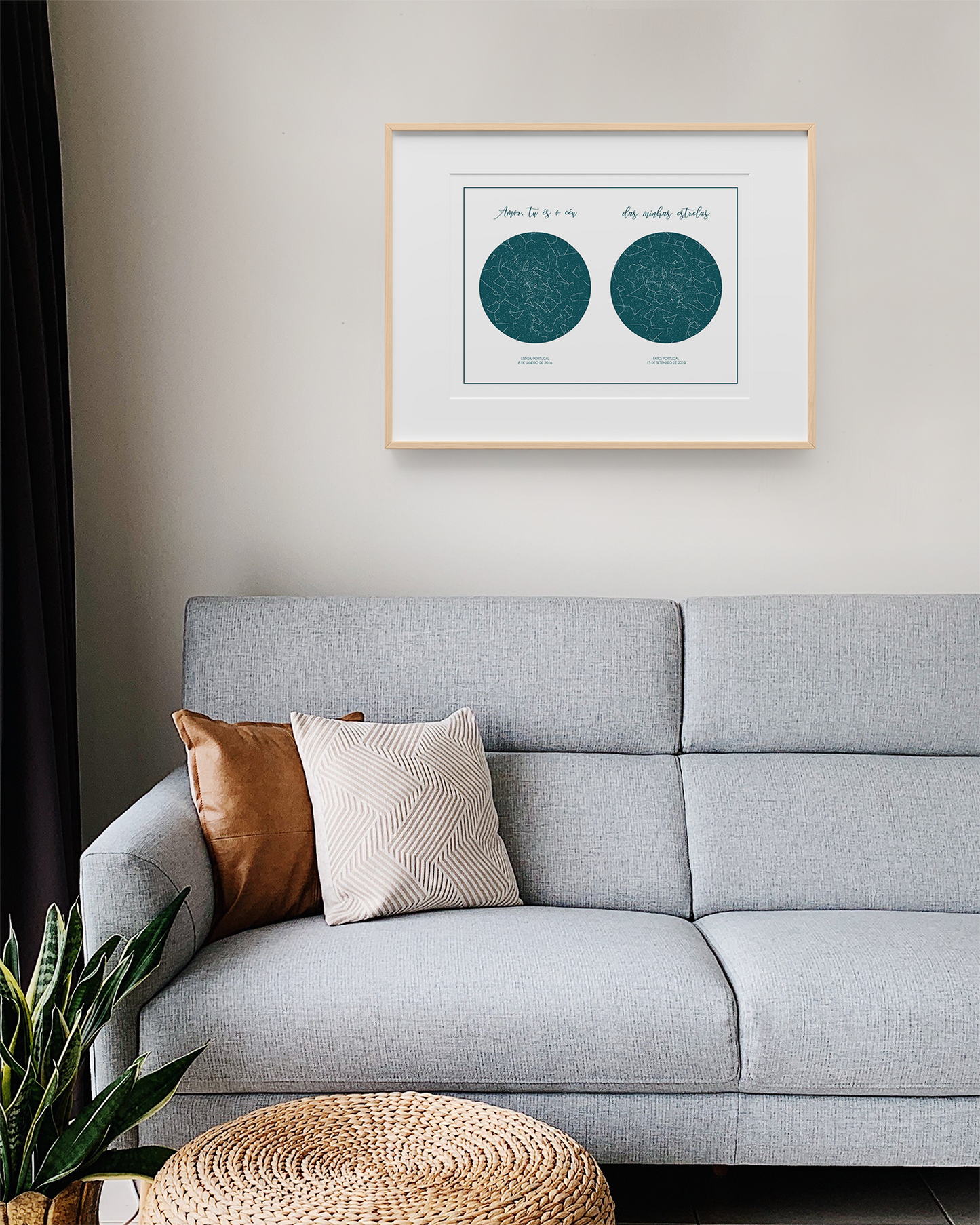 Poster 30x40 com 2 Mapas de Estrelas