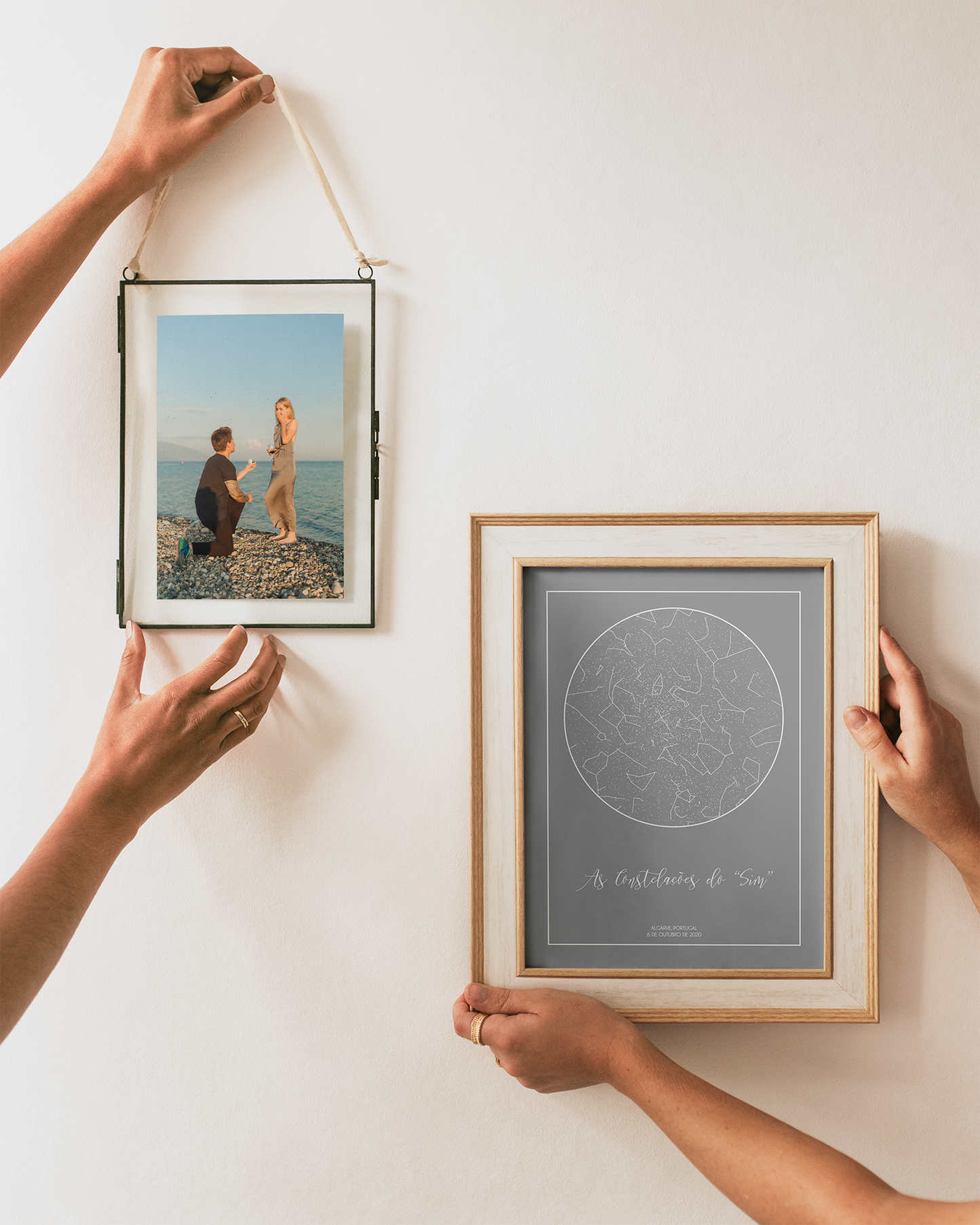 Poster 18x24 com 1 Mapa de Estrelas