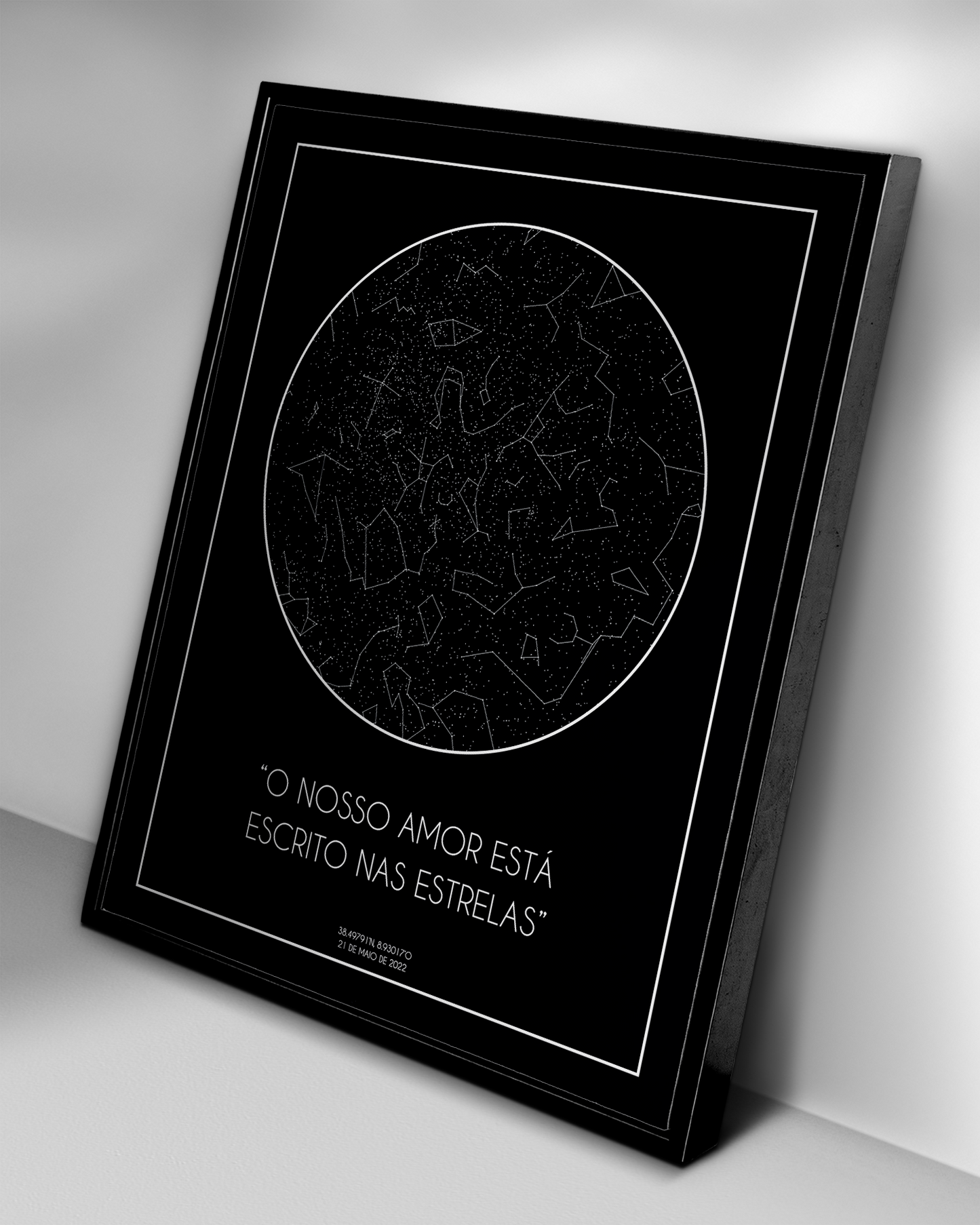Poster 40x50 com 1 Mapa de Estrelas