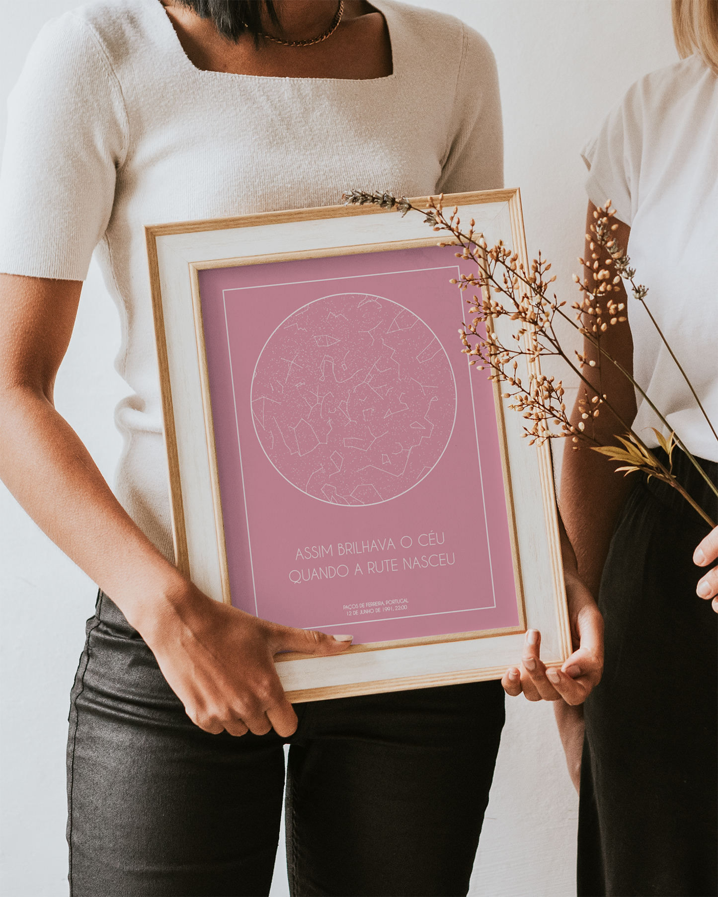 Poster 21x30 com 1 Mapa de Estrelas