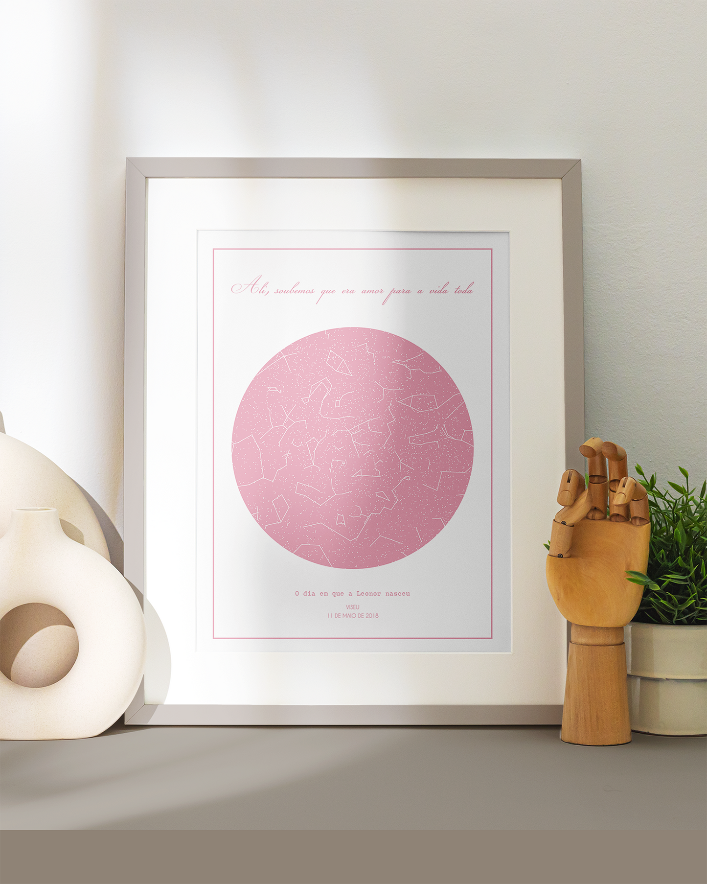 Poster 21x30 com 1 Mapa de Estrelas