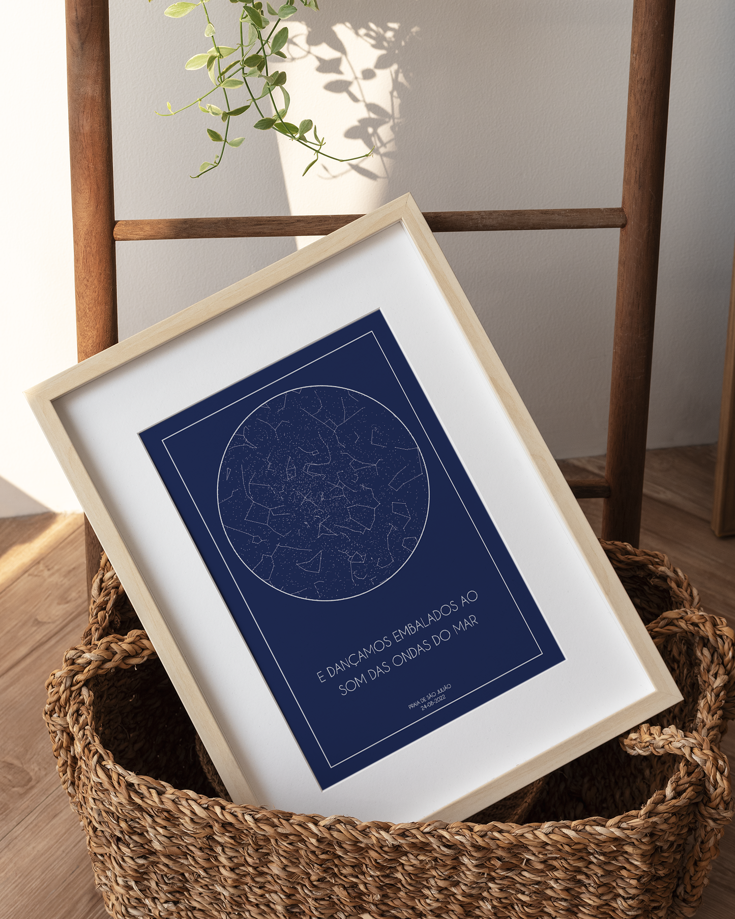 Poster 21x30 com 1 Mapa de Estrelas