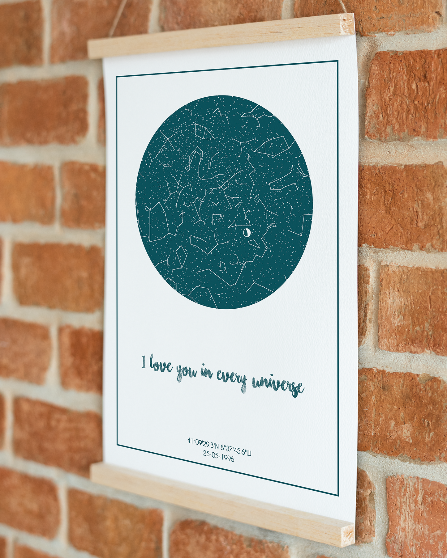 Poster 21x30 com 1 Mapa de Estrelas