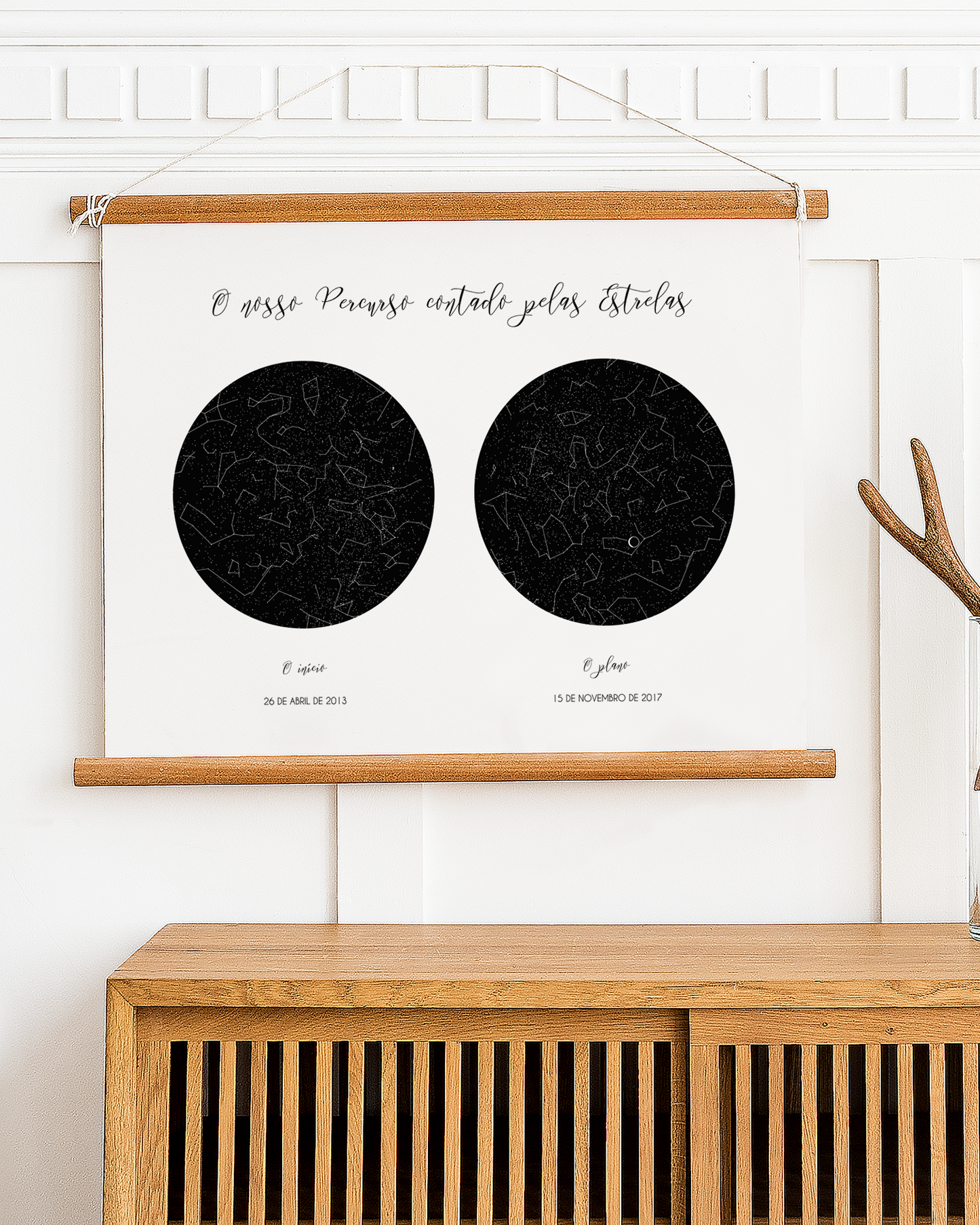 Poster 40x50 com 2 Mapas de Estrelas