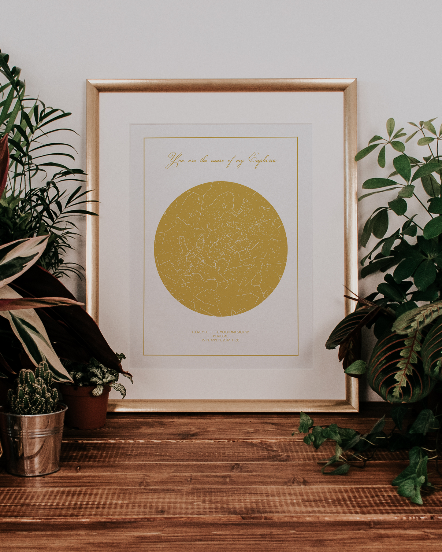 Poster 21x30 com 1 Mapa de Estrelas