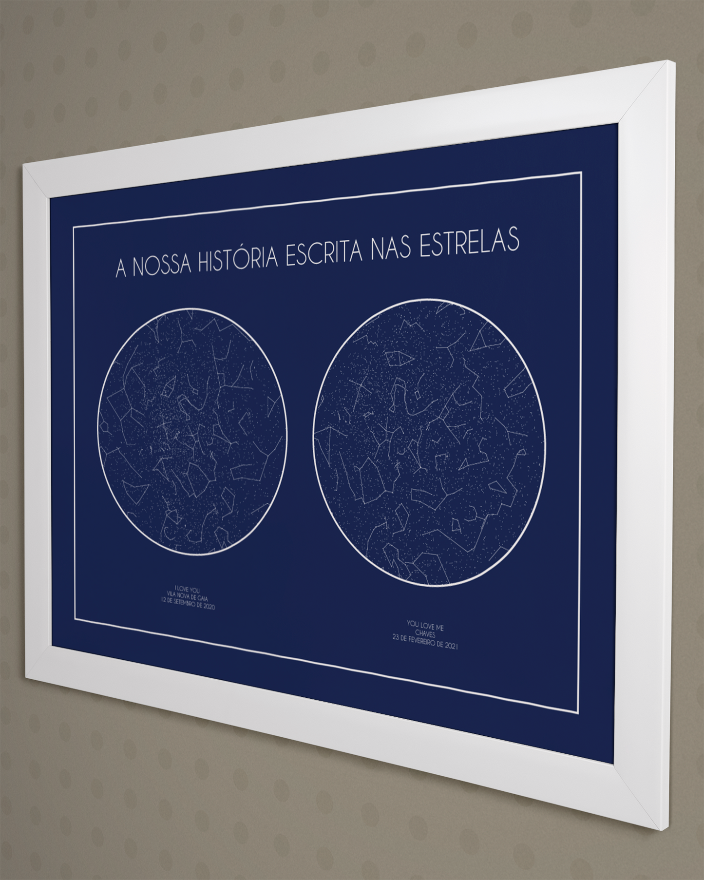 Poster 40x50 com 2 Mapas de Estrelas